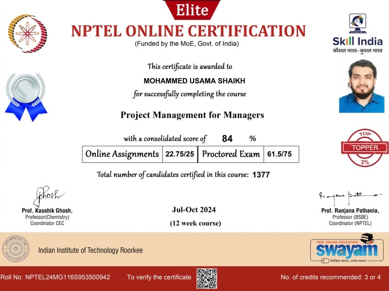 NPTEL Certificates - 07