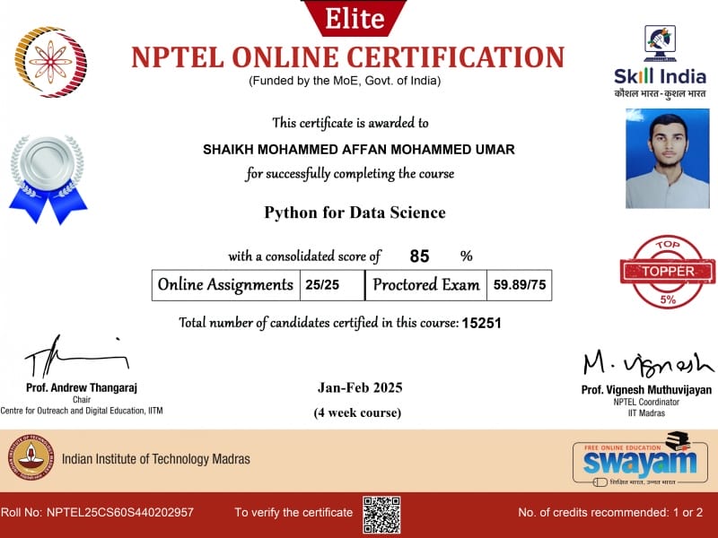 NPTEL Certificates - 08